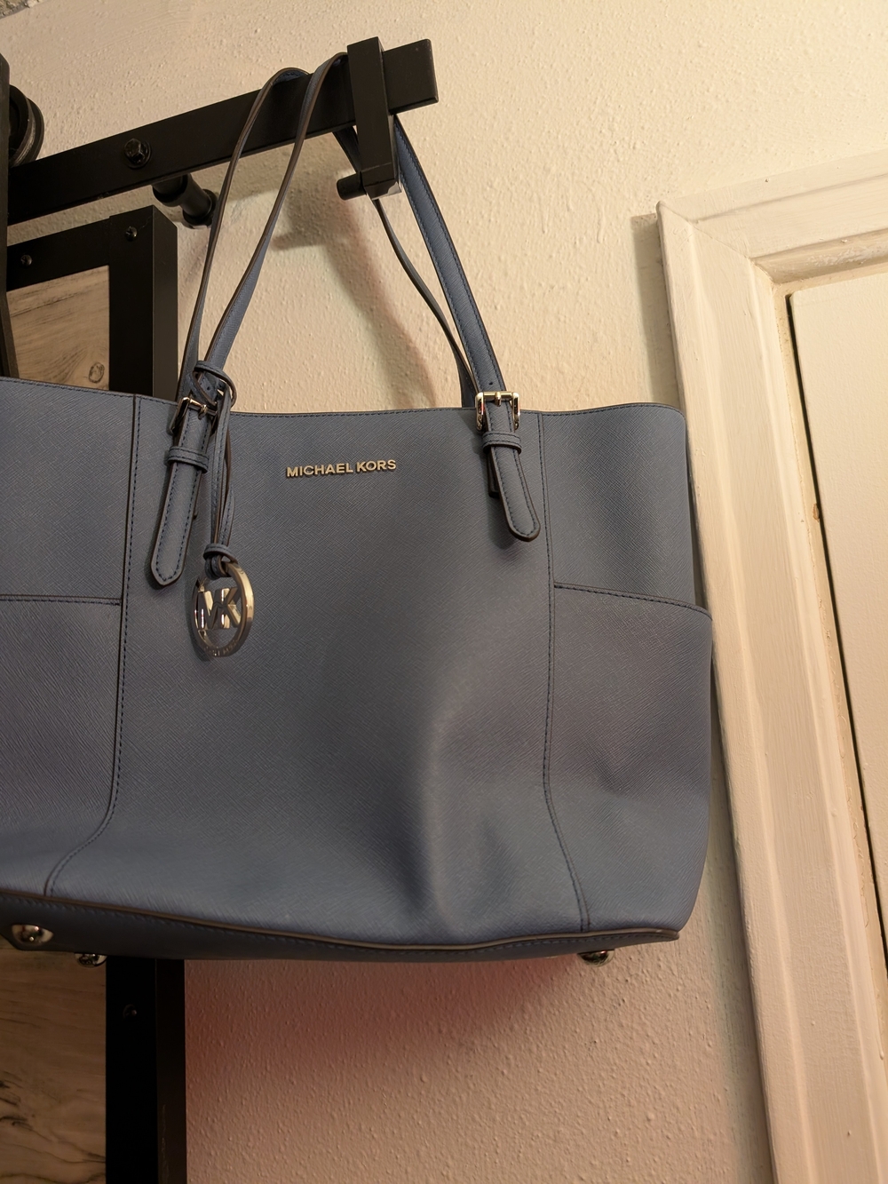 Michael Kors Dusty Blue Saffiano Leather Tote